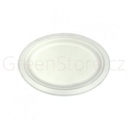 BIO talíř oválný 27x20cm z cukrové třtiny (250ks) GreenWare