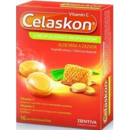 Celaskon s propol. aloe vera a zázvor 16 pastilek