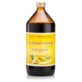 Zázvorovo-ananasový sirup s kurkumou BIO Sanct Bernhard 1000 ml