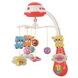 Kolotoč nad postýlku se světelným projektorem Baby Mix červený